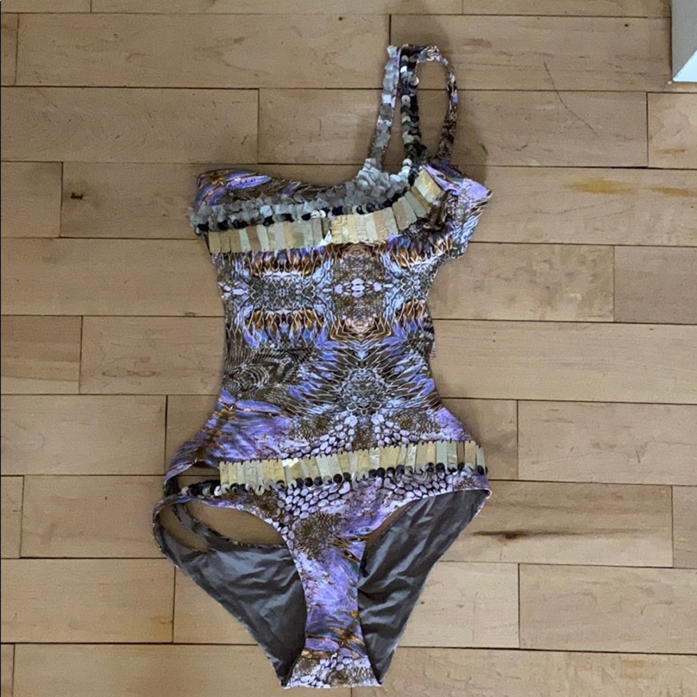 Miss Bikini One Piece Swimsuit Sz M